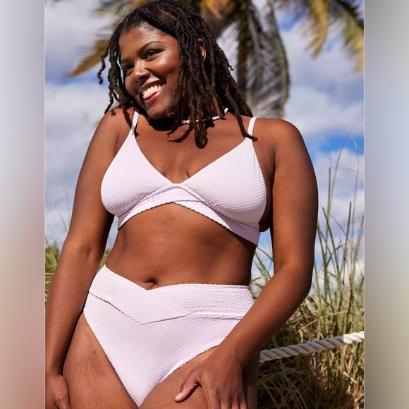 aerie Other - Aerie Jacquard Crossover Bikini Bottoms